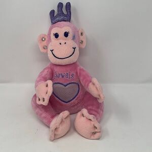 Jewels Ring A Ling Monkey Plush Jewelry Holder Mary Meyer Pink Stuffed Animal
